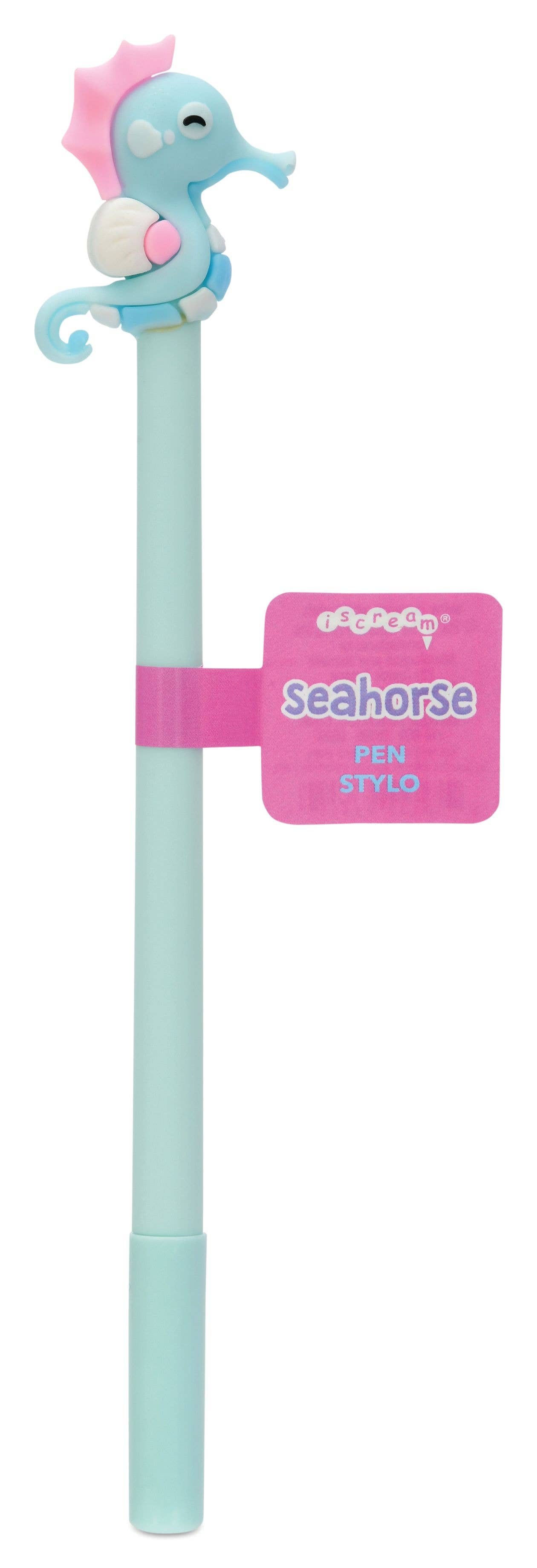 BLUE & PINK SEAHORSE PEN PDQ- 15 PENS