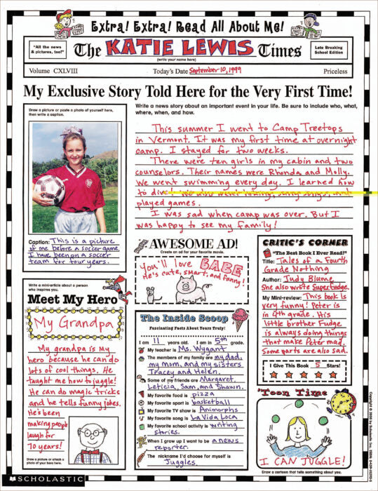 Instant Personal Poster Sets: Extra, Extra, Read All About Me!