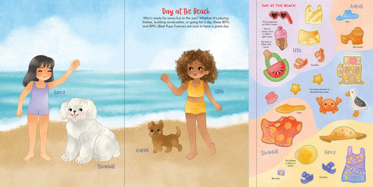 PUPPIES STICKER DOLL DRESS UP