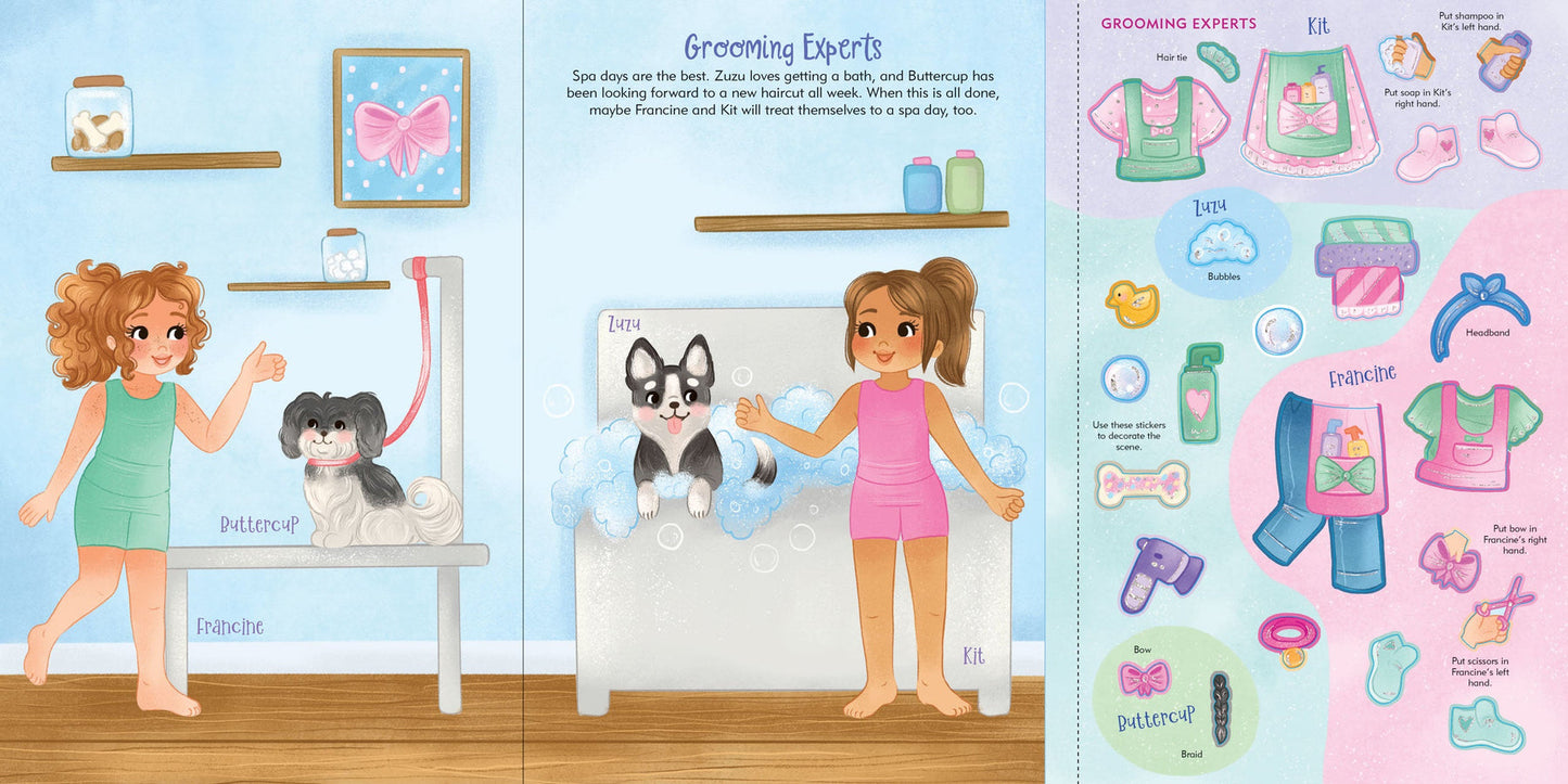PUPPIES STICKER DOLL DRESS UP