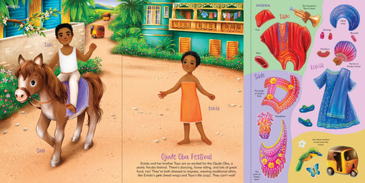 ACROSS THE GLOBE STICKER DOLL