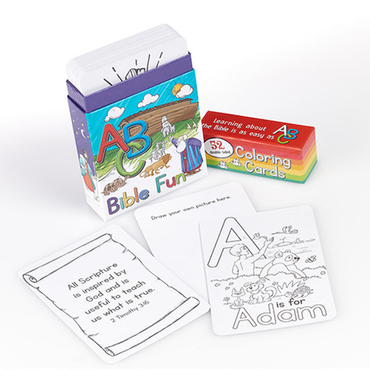 ABC BIBLE FUN COLORING CARDS