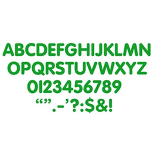 GREEN 1" STICK ON LETTERS-DISC