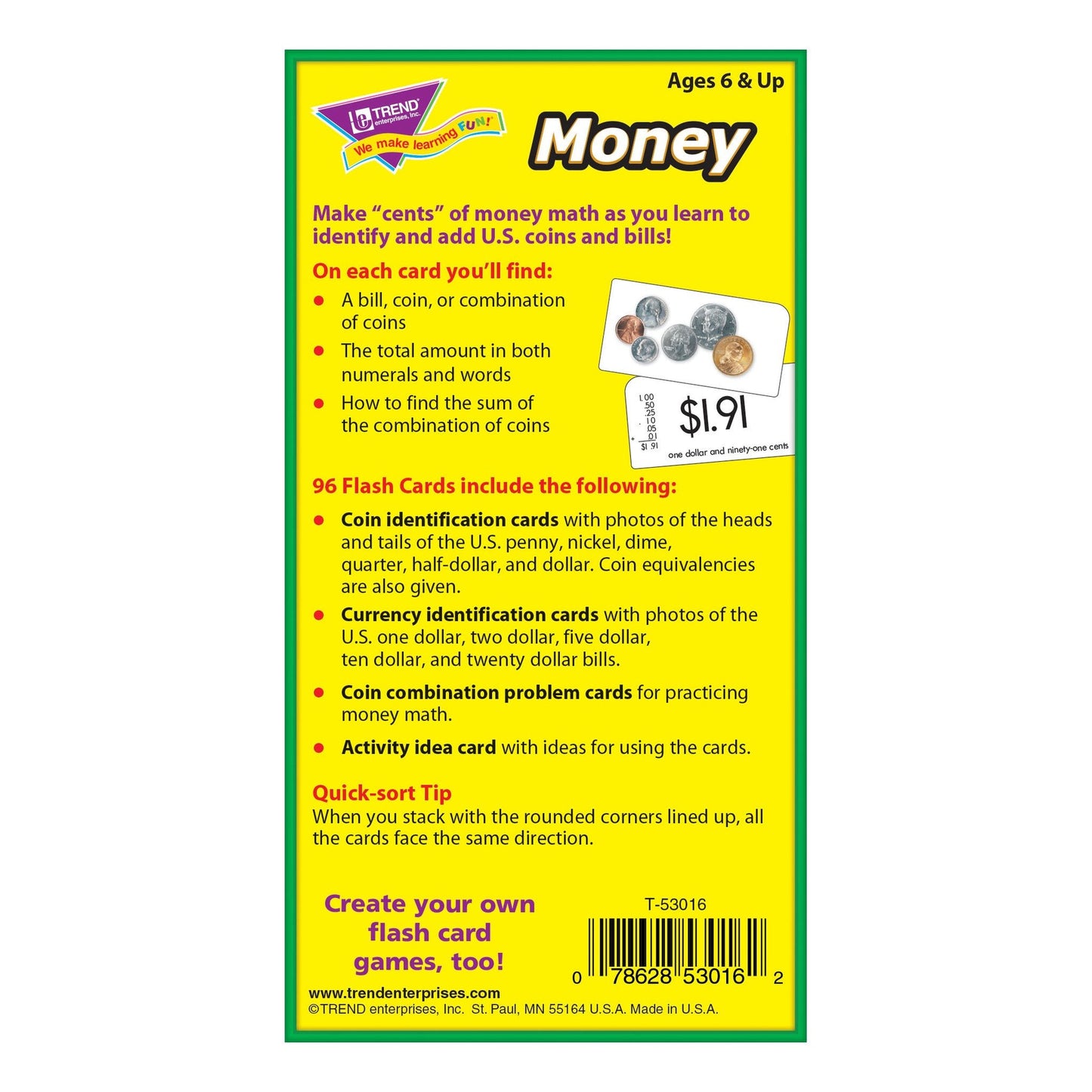 MONEY FLASH CARDS