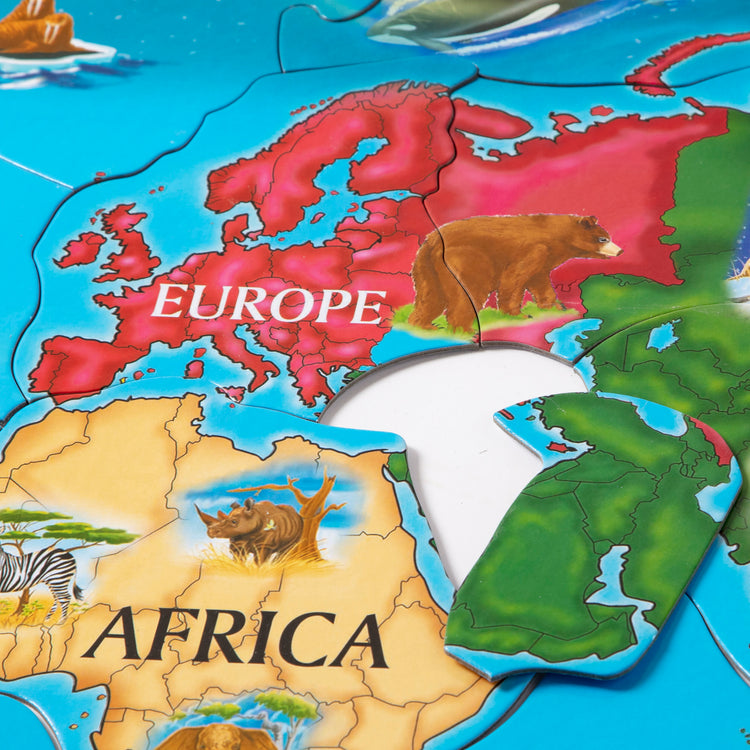 WORLD MAP FLOOR PUZZLE