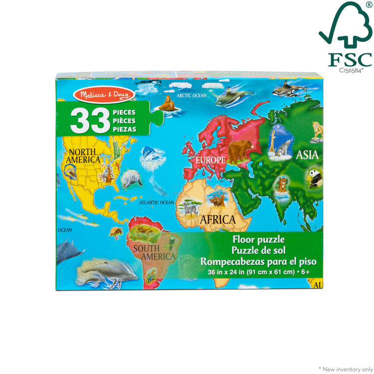 WORLD MAP FLOOR PUZZLE