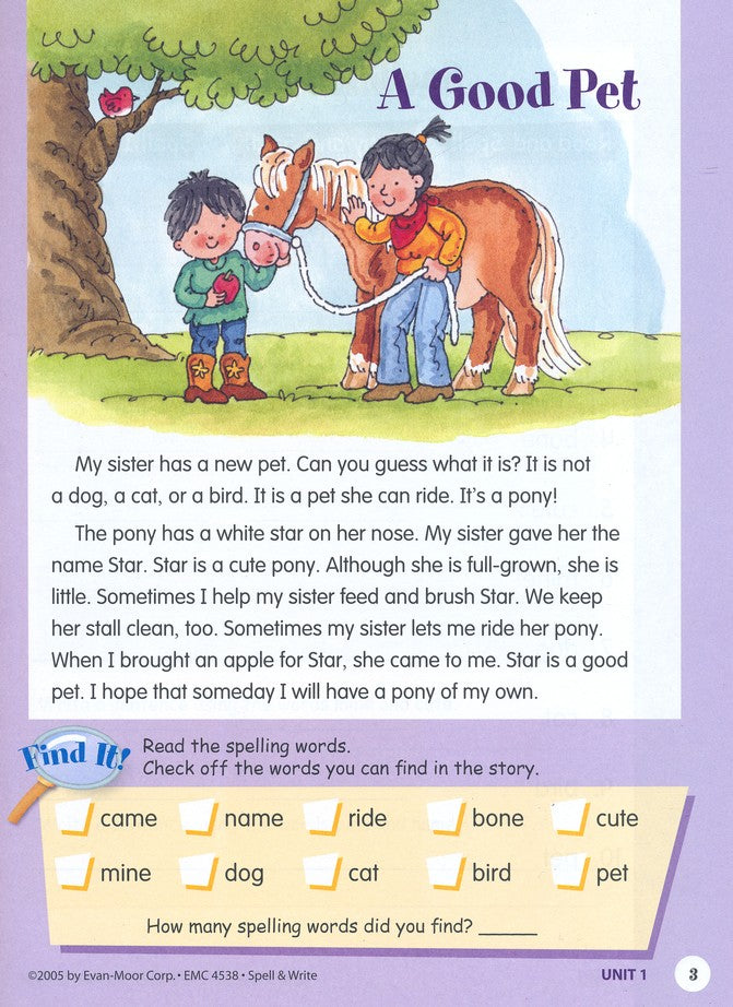 SPELL AND WRITE 2 SKILL SHARPE