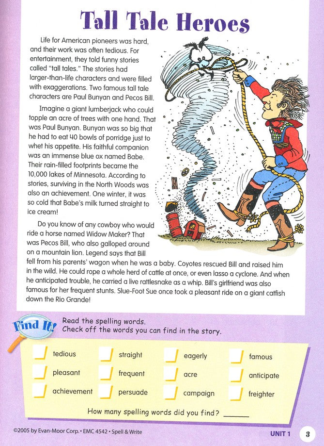 SPELL AND WRITE 6 SKILL SHARPE