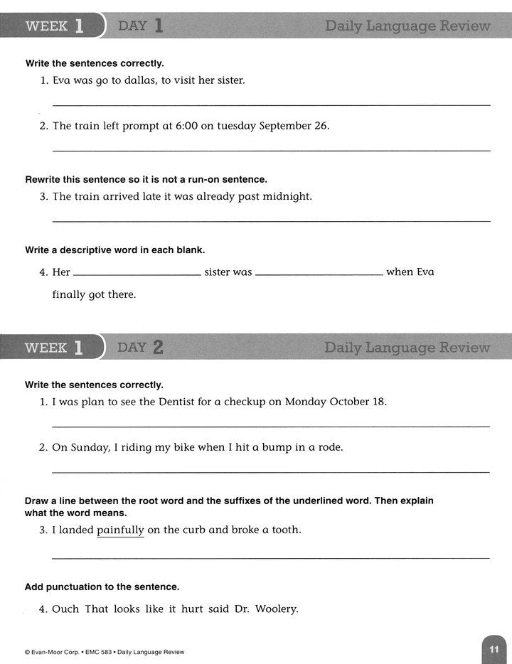 DAILY LANGUAGE REVIEW 5