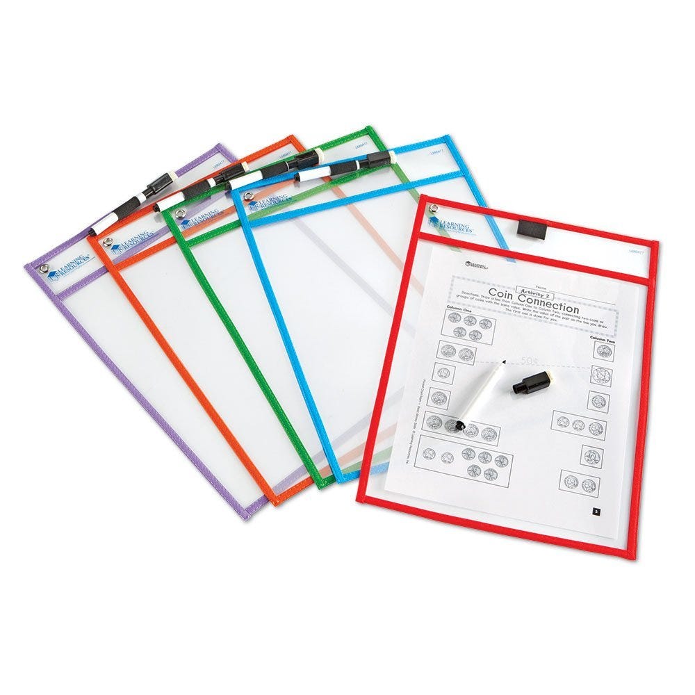 WRITE AND WIPE POCKETS