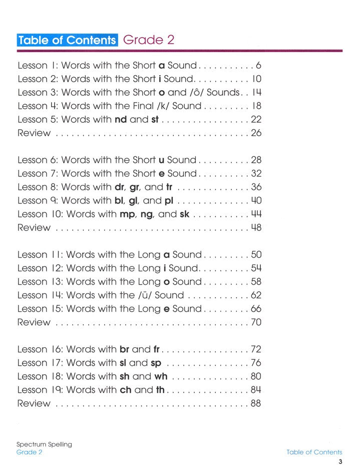 SPECTRUM SPELLING 2 (2015)