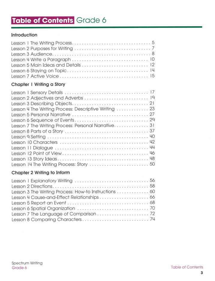 SPECTRUM WRITING 6 (2015)
