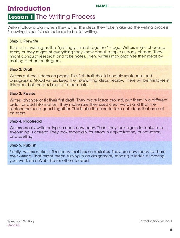 SPECTRUM WRITING 8 (2015)