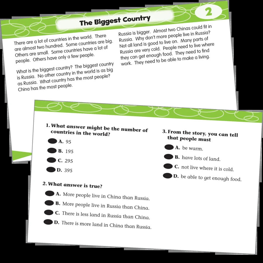 READING COMPREHENSION CARDS 2