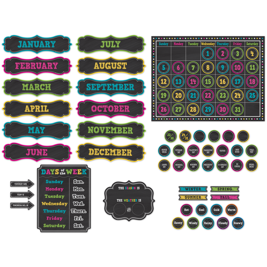 CHALKBOARD BRIGHTS CALENDAR BBS