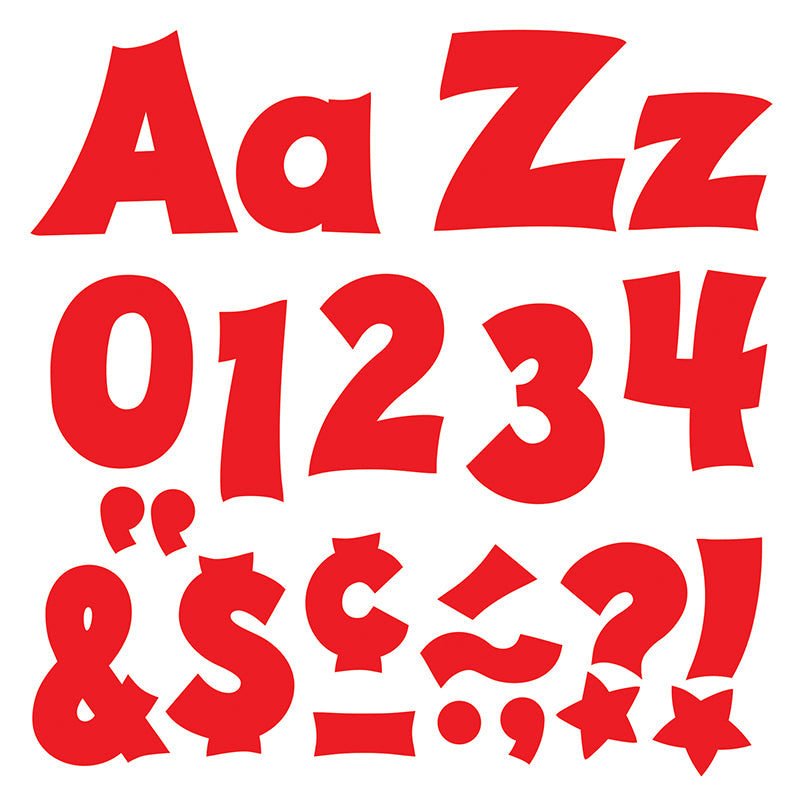 RED LIVELY 4" LETTERS