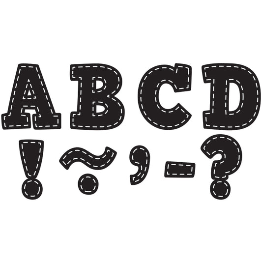 BLACK STITCH MAGENTIC LETTER 3"