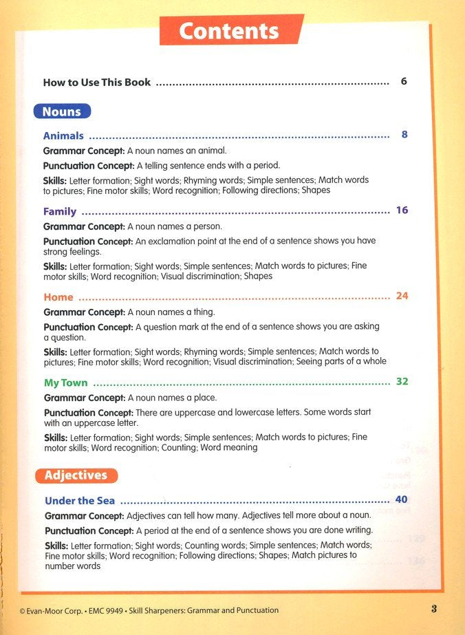 GRAMMAR AND PUNCTUATION PREK