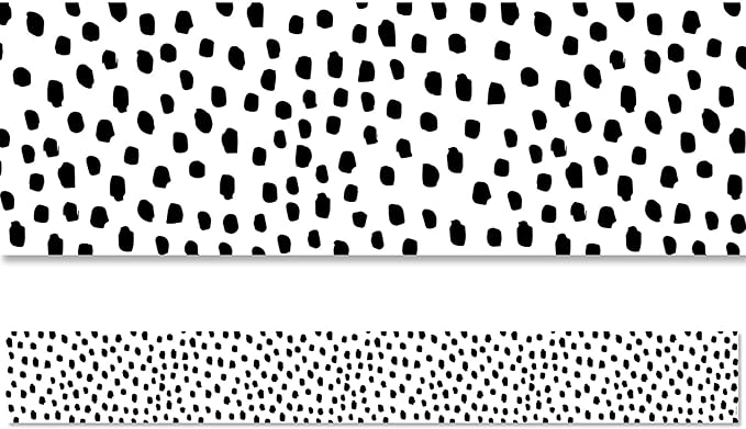 BLACK MESSY DOTS TRIMMER