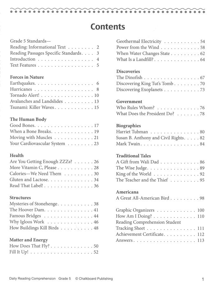 DAILY READING COMP GR 5