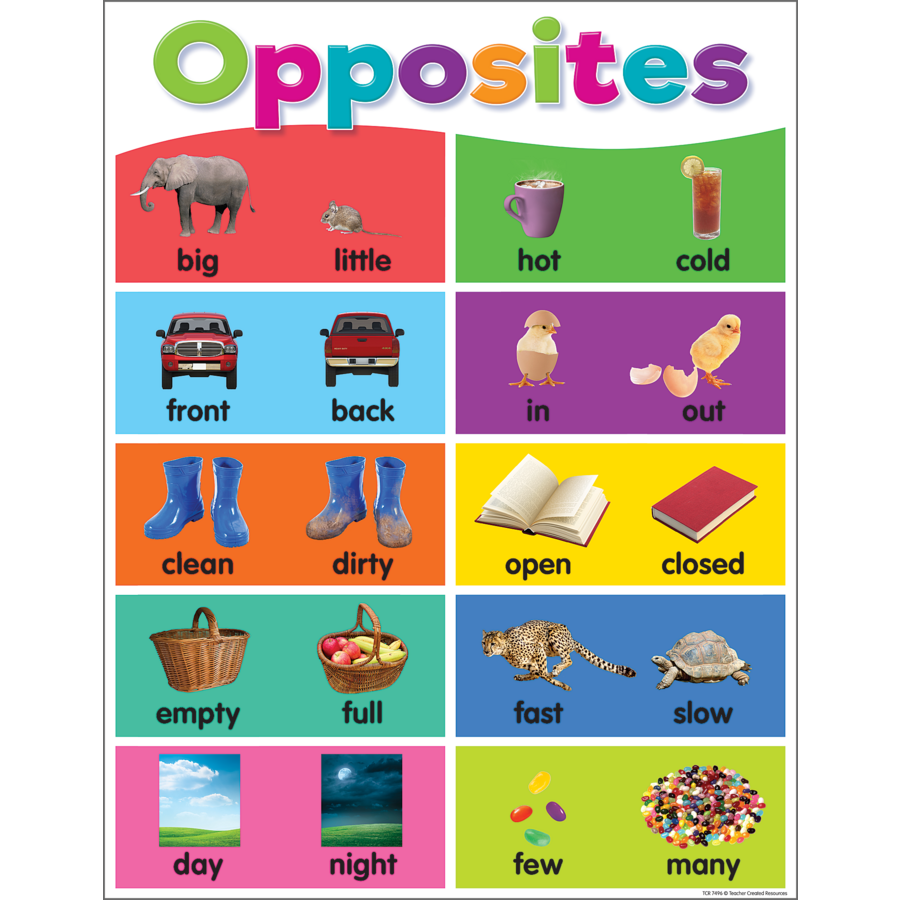 OPPOSITES COLORFUL CHART