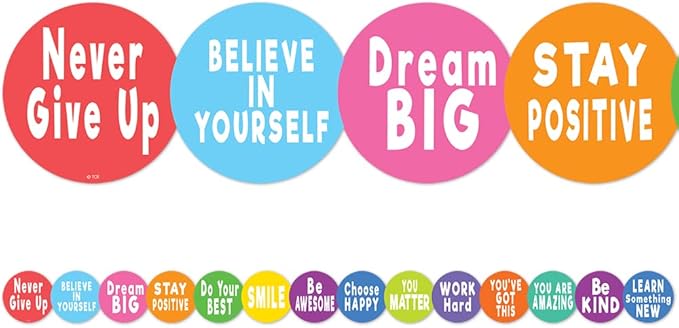 COLORFUL POSITIVE SAYINGS TRIMME