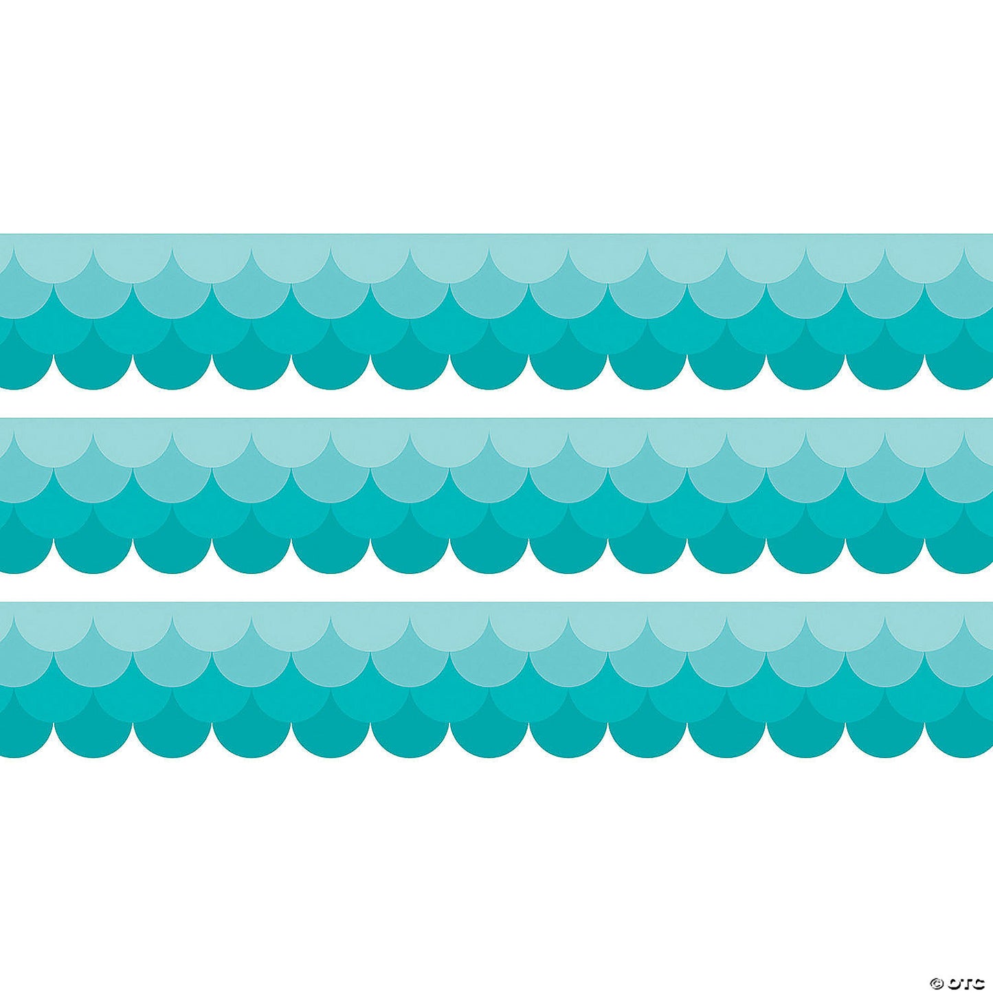 OMBRE TURQUOISE SCALLOP TRIMMER