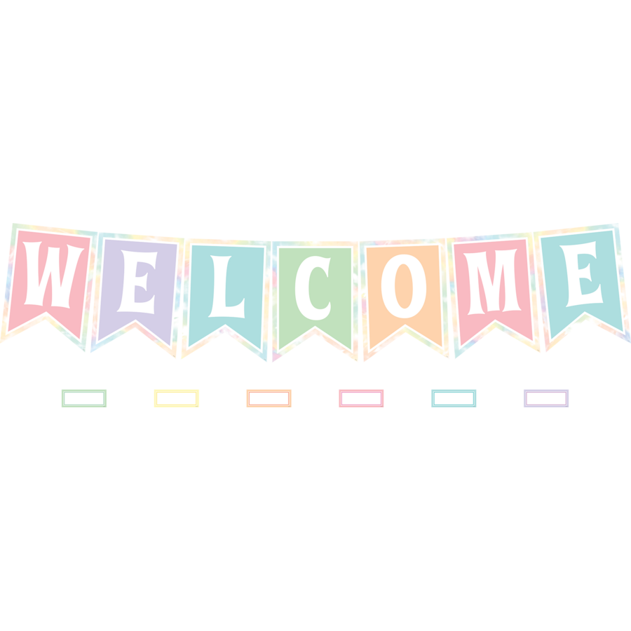 PASTEL POP PENNANTS WELCOME