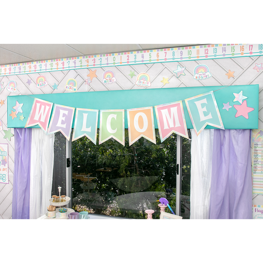 PASTEL POP PENNANTS WELCOME