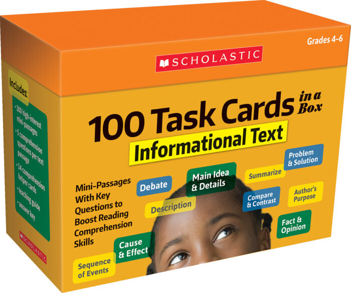 INFORMATIONAL TEXT 100 TASK CARD