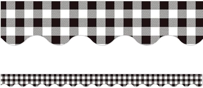 BLACK AND WHITE GINGHAM TRIMMER