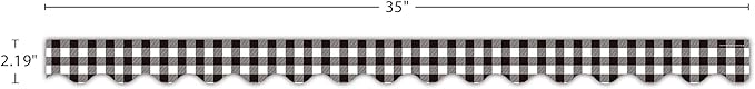BLACK AND WHITE GINGHAM TRIMMER