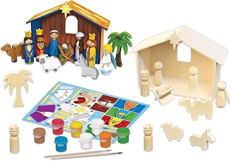 NATIVITY WOOD PAINT SET