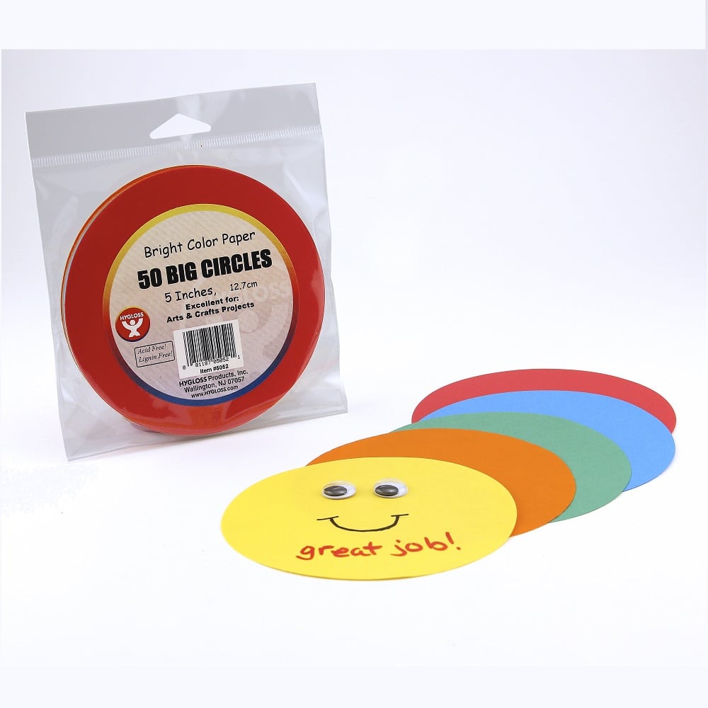 BRIGHT COLOR PAPER CIRCLES