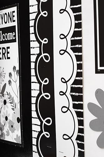 WHITE BLACK PINSTRIPE TRIMMER