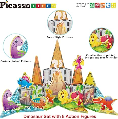 DINOSAUR SET WITH 8 ACTION