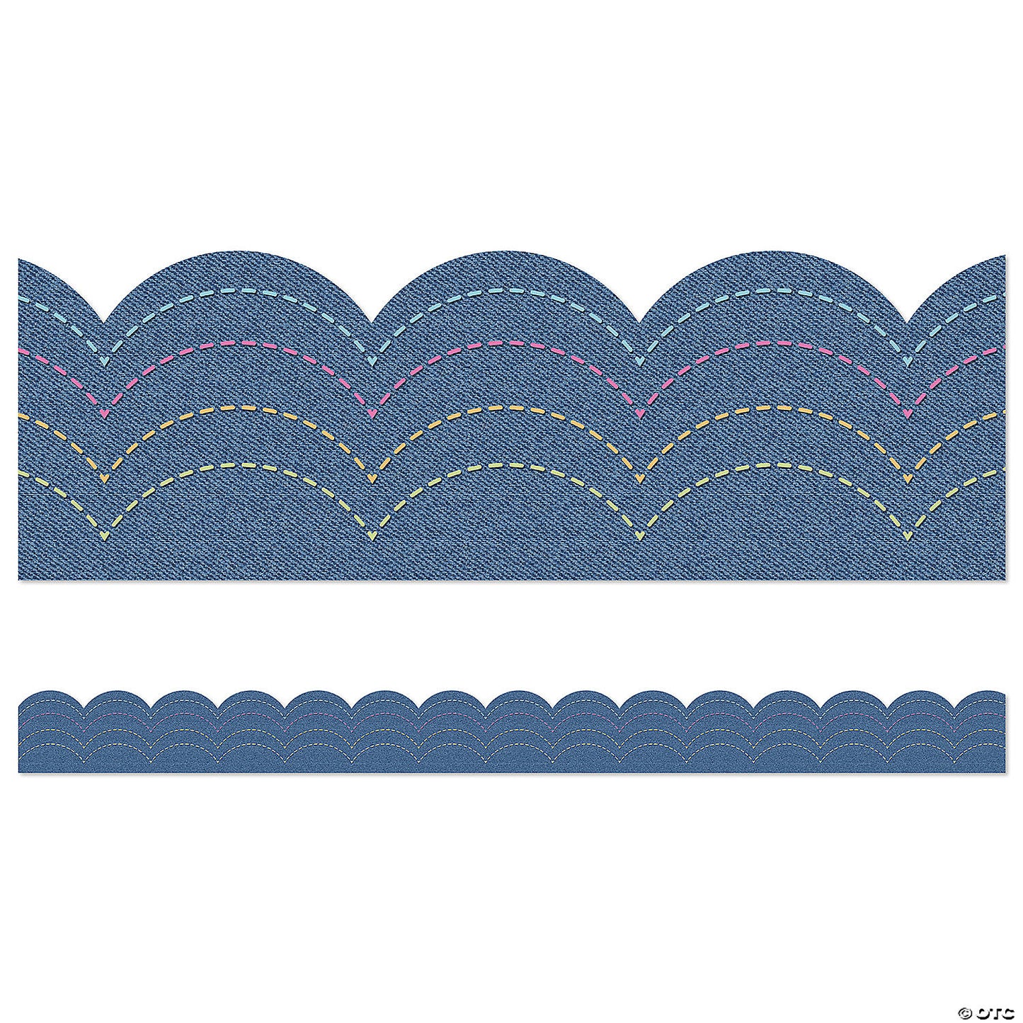 DENIM SCALLOPED BORDER