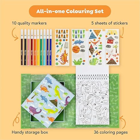 COLORING SET DINO