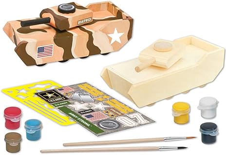 ARMY TANK WOOD PAINT KIT