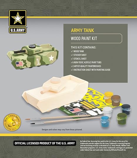 ARMY TANK WOOD PAINT KIT