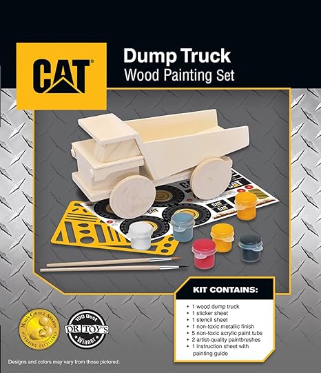 DUMP TRUCK WOOD PAINTING SET