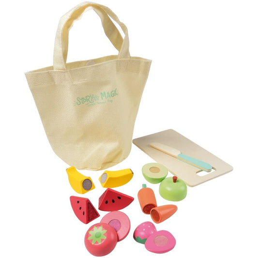 WOODEN CUTTING FOOD PLAYSET