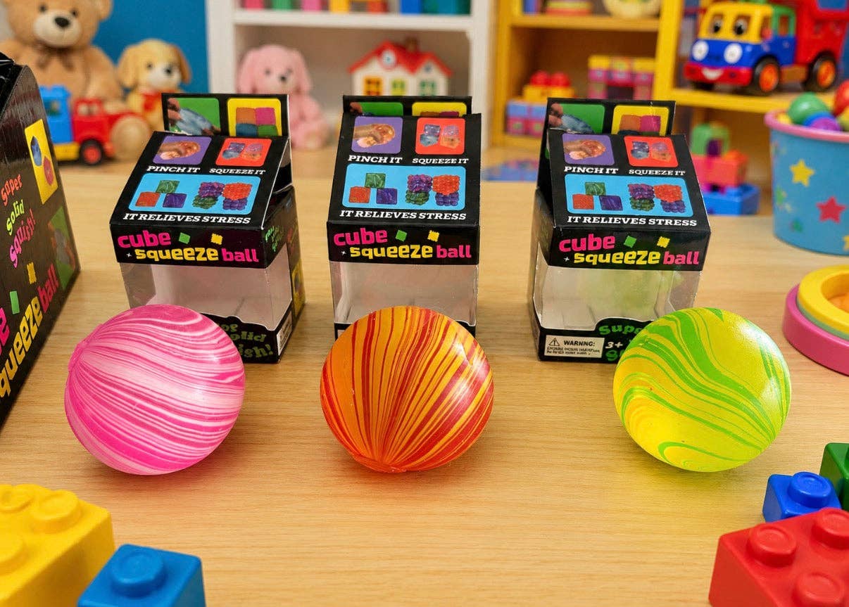 Swirl Ball Squishy- set of 12 - mixed colors