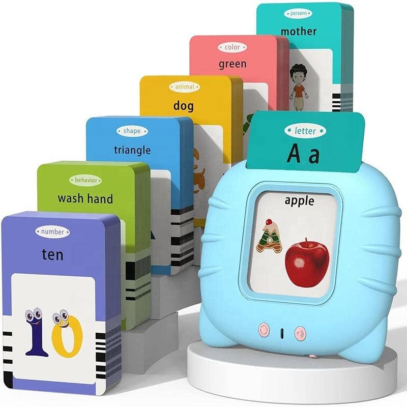 Children Learning Audible Talking Flash Cards For Kids: 1 Pack(Mix & Match Colors)