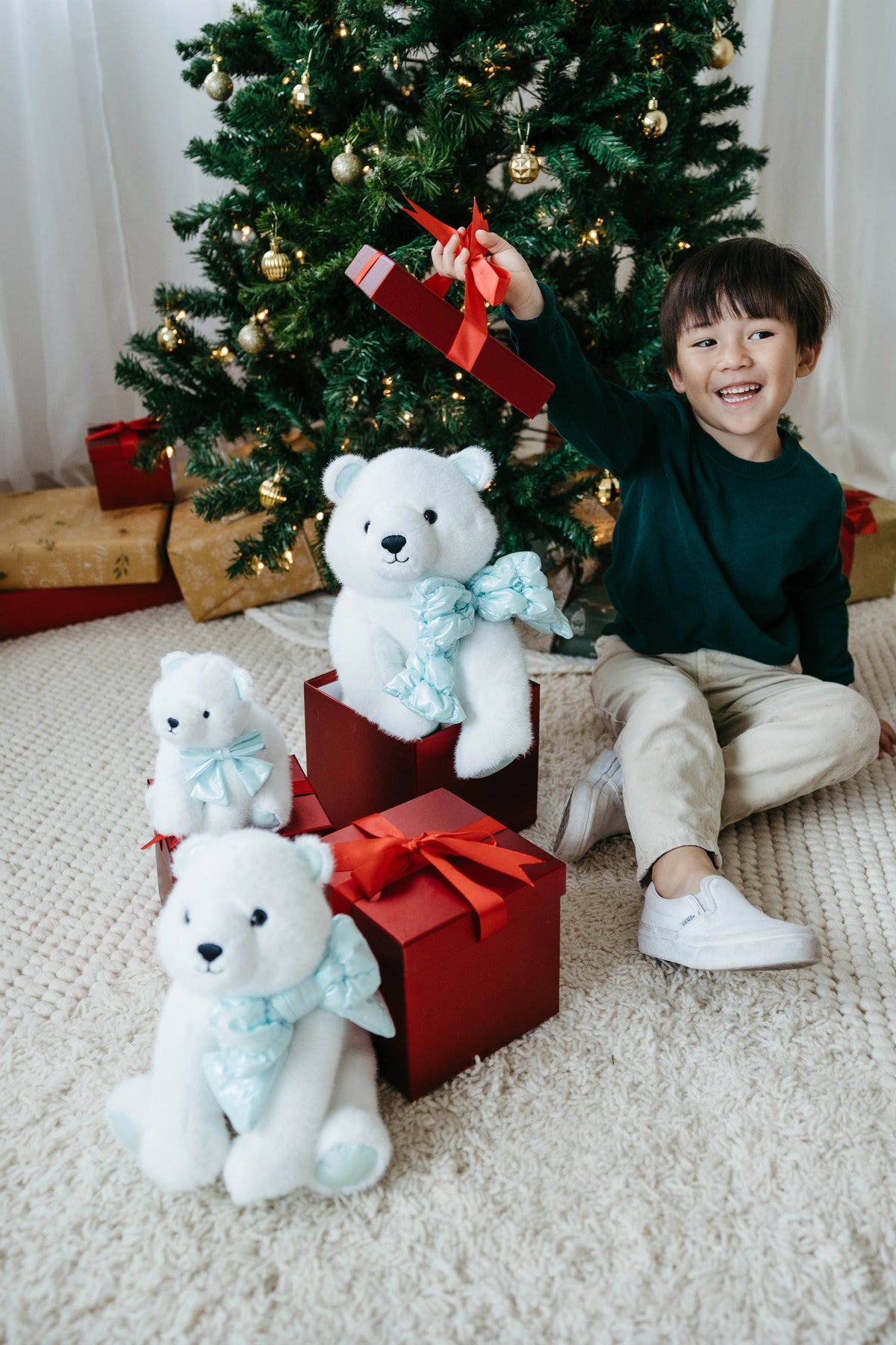Holiday Icey Polar Bear Small 9" (23cm) Eco-Plush