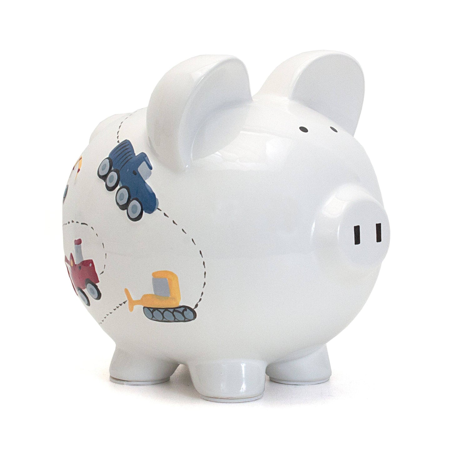 White Construction Large Piggy Bank