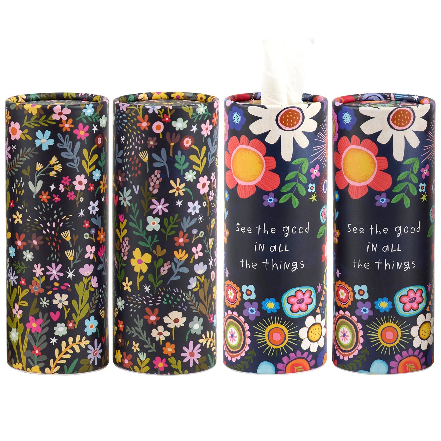 Dark Floral Tissue Box Set