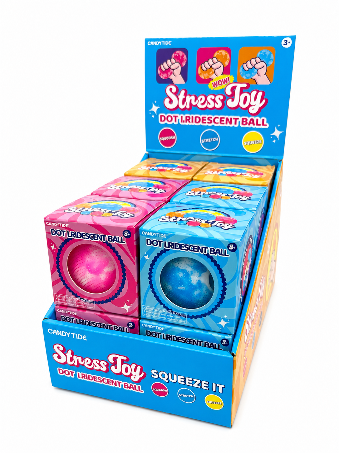 Dot Iridescent Stress Ball PDQ Display (12 Piece) MSND18