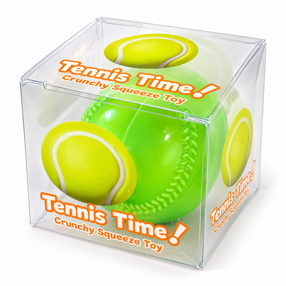 2" Crunchy Tennis Ball Squeeze Toy – Tennis Time! MSS53