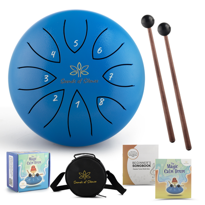 Magic Calm Drum Steel Tongue Drum, Songbook And Storybook